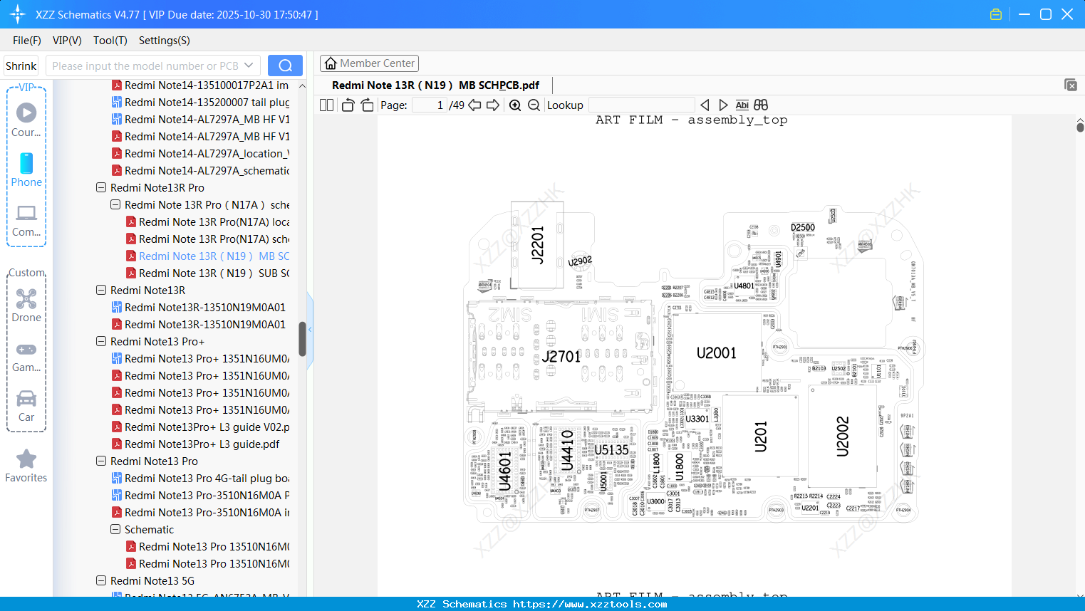 Xiaomi Redmi Note 13RгиN19гй MB SCH&PCB